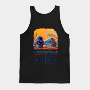 Classic Steam Train Poster coronation Scot Tank Top